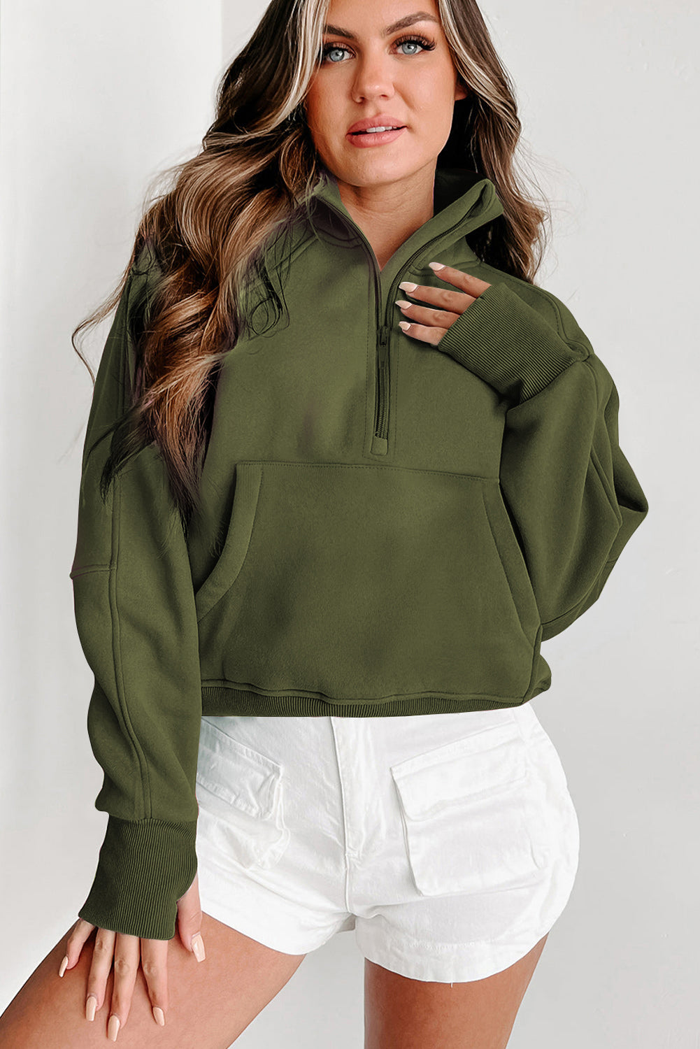 Parchment Zip Up Sweatshirt