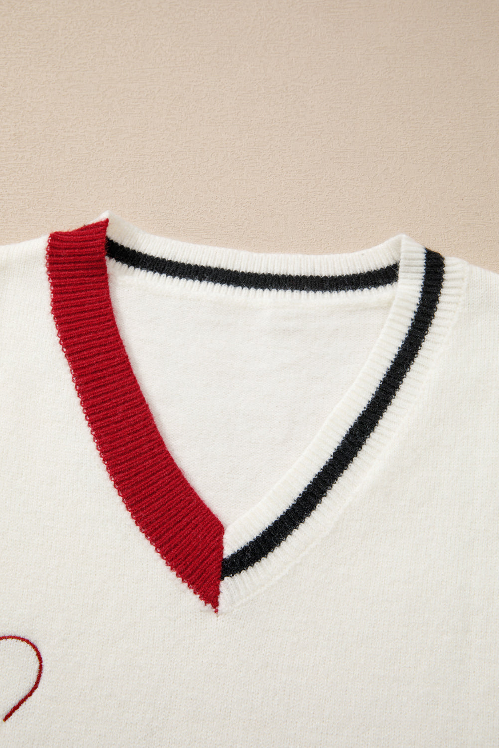 White Vintage Game Day Knit Vest