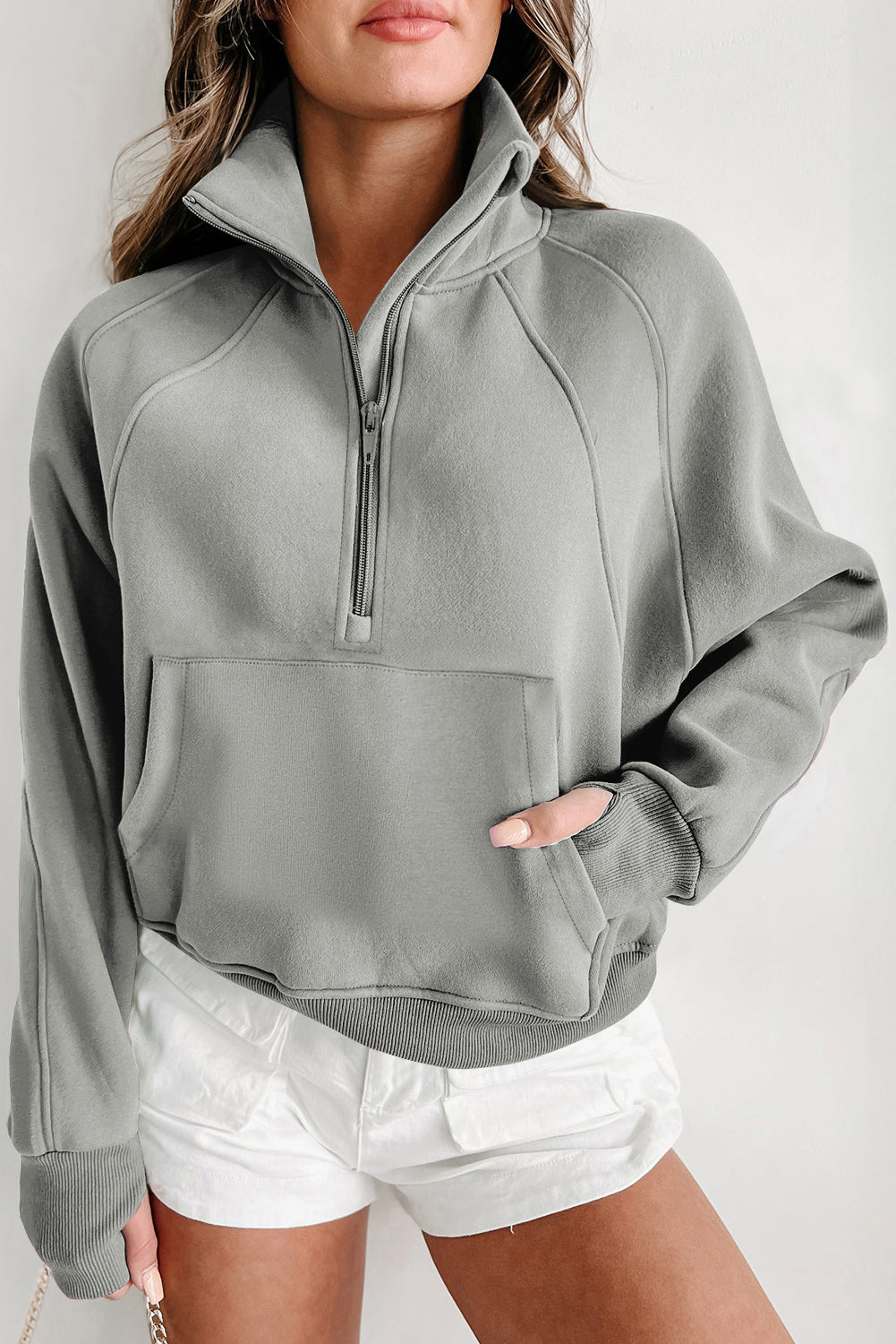 Parchment Zip Up Sweatshirt