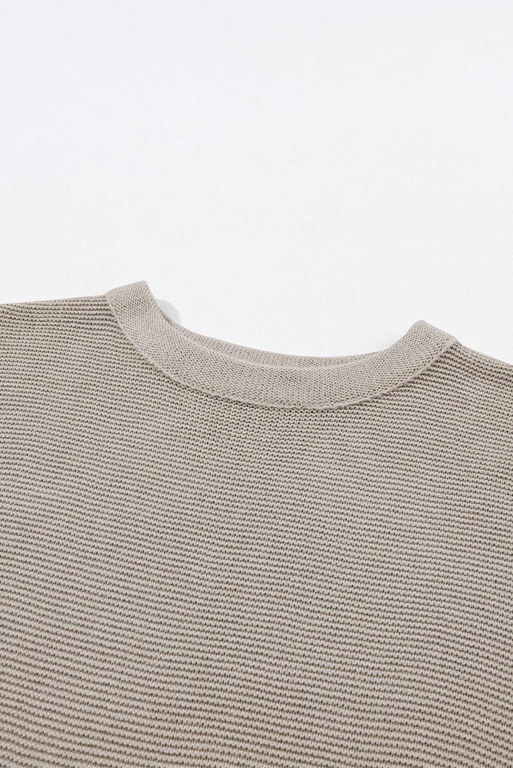 Apricot Mock Neck Short Sleeve Sweater