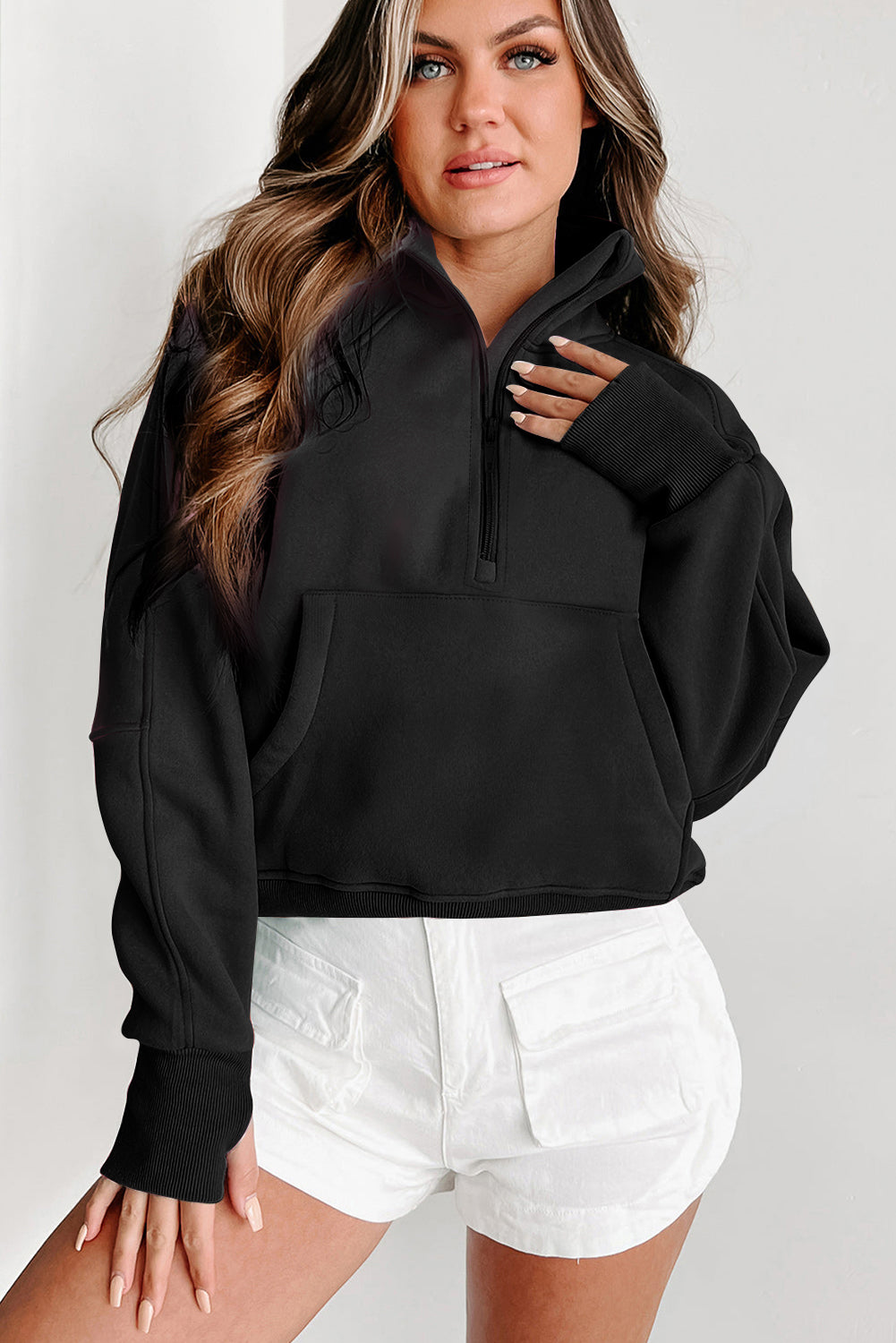 Parchment Zip Up Sweatshirt