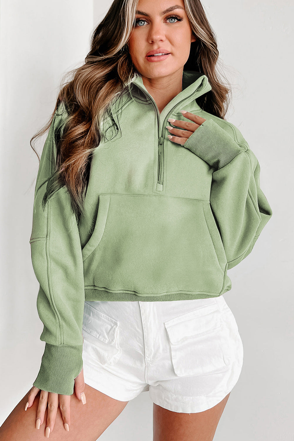 Parchment Zip Up Sweatshirt