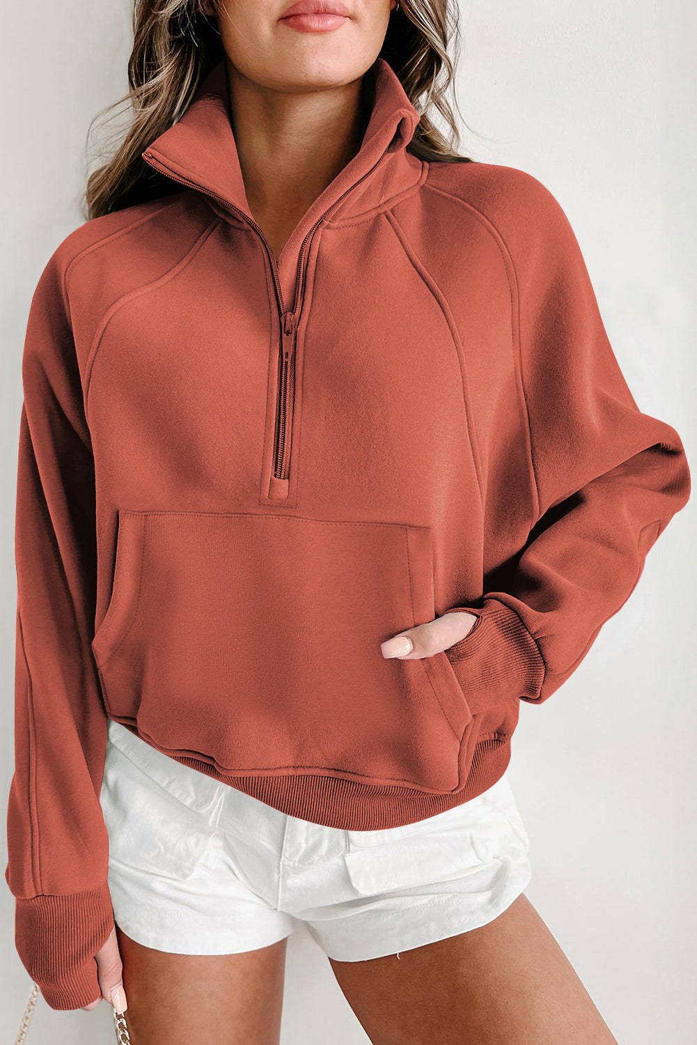 Parchment Zip Up Sweatshirt